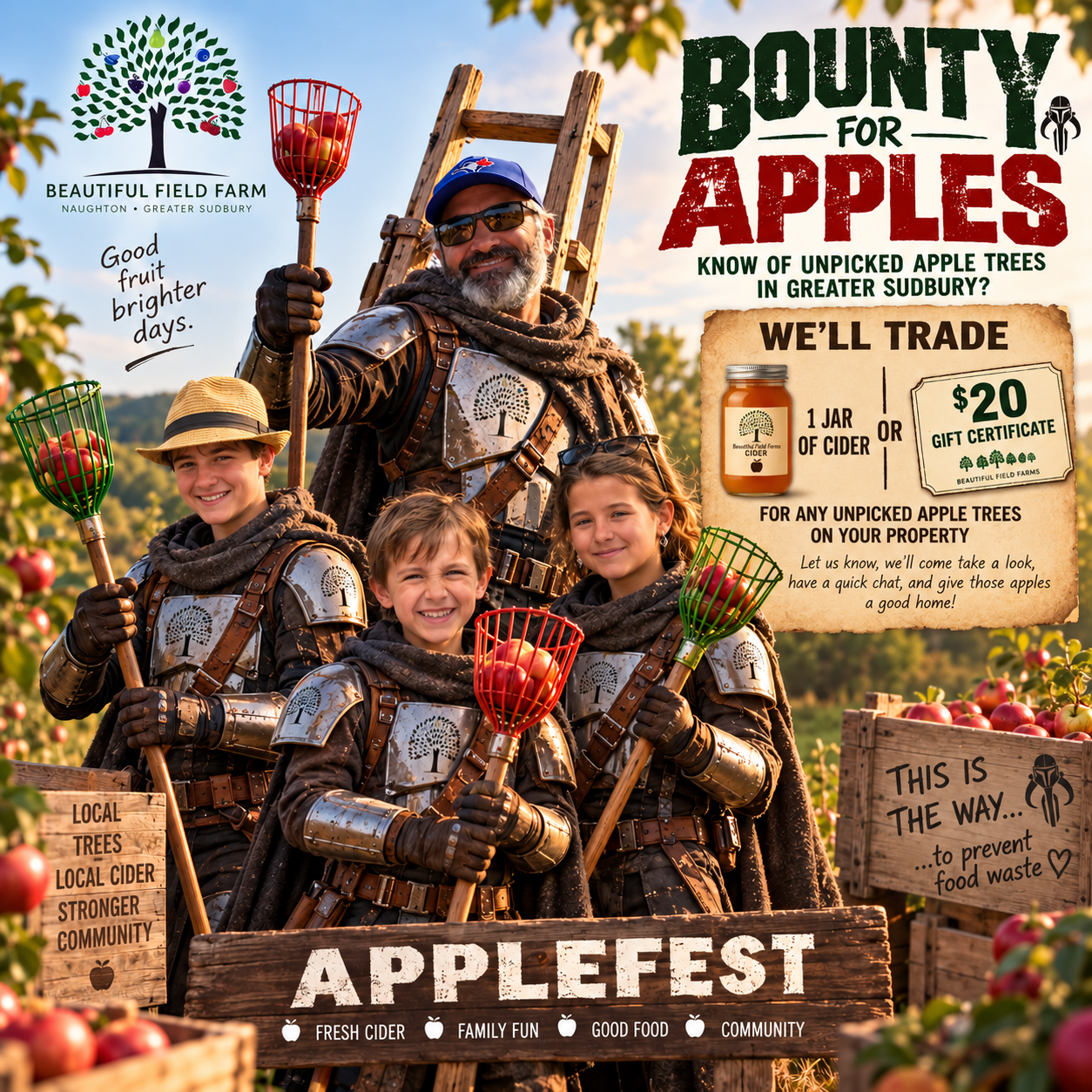 Beautiful Field Farm Bounty for Apples poster
